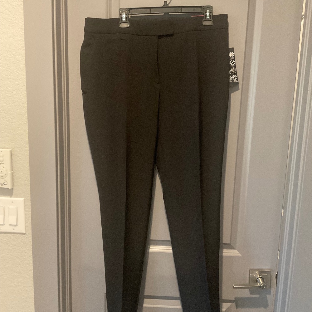 Black Straight Leg Dress Pant, size 14 long